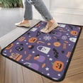 thumbnail image 4 of Happy Halloween Pumpkin Non Slip Washable Door Mat Evil Pumpkin Ghost Doormat Funny for Entry Floor Mat Set Living Room Bedroom Bathroom Crystal Velvet 30x17 Inches, 4 of 7