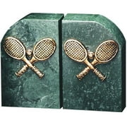 Verdigris Marble Tennis Bookends