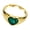 Gold Plated Green, variant on Women Gemstone Heart-Shaped Ring Classic With Sparkling Cubic Zirconia Promise Proposal Anniversary Rings Gold Plated Red Size 5