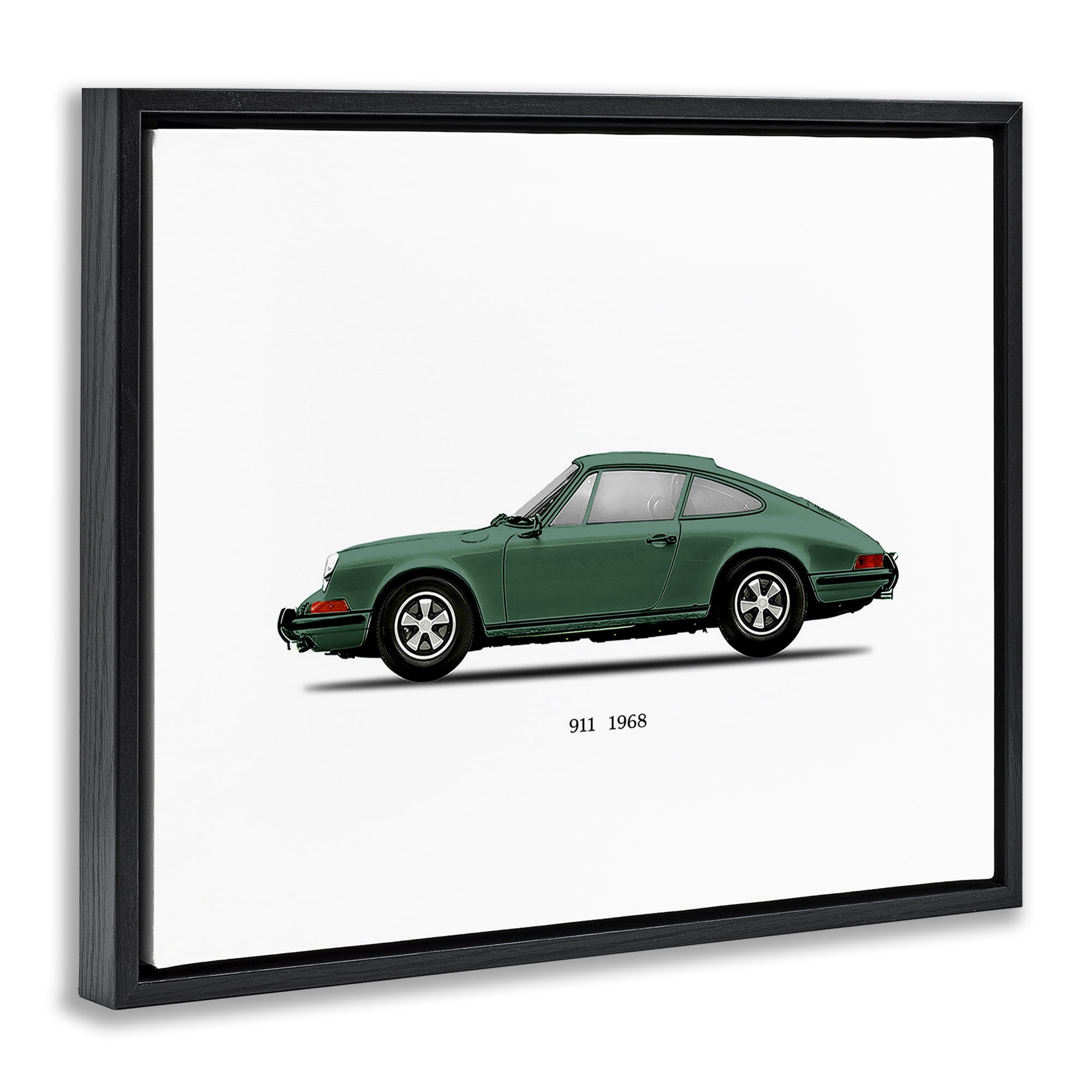 Stupell Industries Green Vintage Car Model Black Framed Floater Canvas Wall Art, design by Mark Rogan
