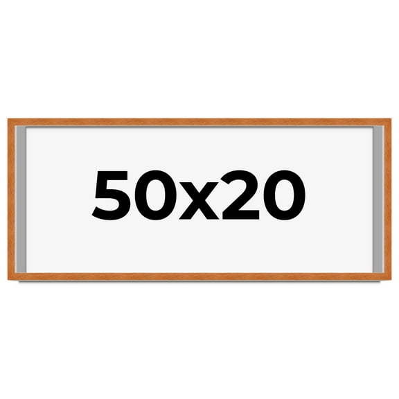 50x20 Shadow Box Frame Brown | 0.875 Inches Deep Real Wood Contemporary Shadowbox Display Frame |