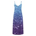 thumbnail image 4 of Ovzne Robes pour Femmes 2025 Robe pour Femme Robes d'Été pour Femmes Imprimé Sans Manches Col Rond Robe Décontractée Robes de Printemps Imprimé Liquidation, 4 of 5