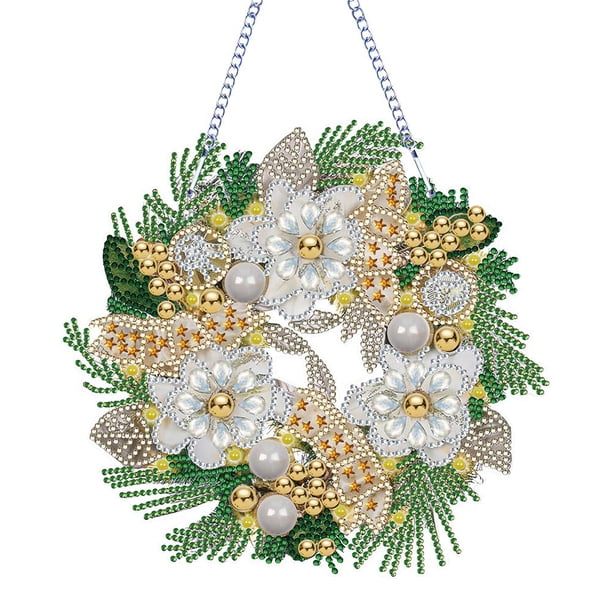 Guirnalda Bricolaje 5D Corona Pared Diamantes Navidad Con (# 1)