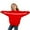 Red, variant on HAOTAGS Teen Girls Boys Long Sleeve Valentine's Day Sweatshirt(3-15), Casual Oversized Fleece Pocket Pullover Tops Red 5 Years