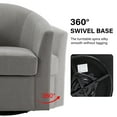 thumbnail image 4 of UIXE 360° Swivel Barrel Chair, Swivel Curved Accent Chair Art Deco Style Round Club ArmChair with Upholstered Boucle Seating Coffee, 4 of 6