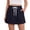 Black, variant on Girls Mini Skorts Cotton Breathable Elastic Waist with Pocket Summer Casual Sports Skorts Green Size 8