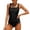 Z3 Black, variant on REDARER Girls One Piece Swimsuit Color Block Twist Front Ruched Adjustable Straps Removable Cups Summer Swimwear,15-16 Years