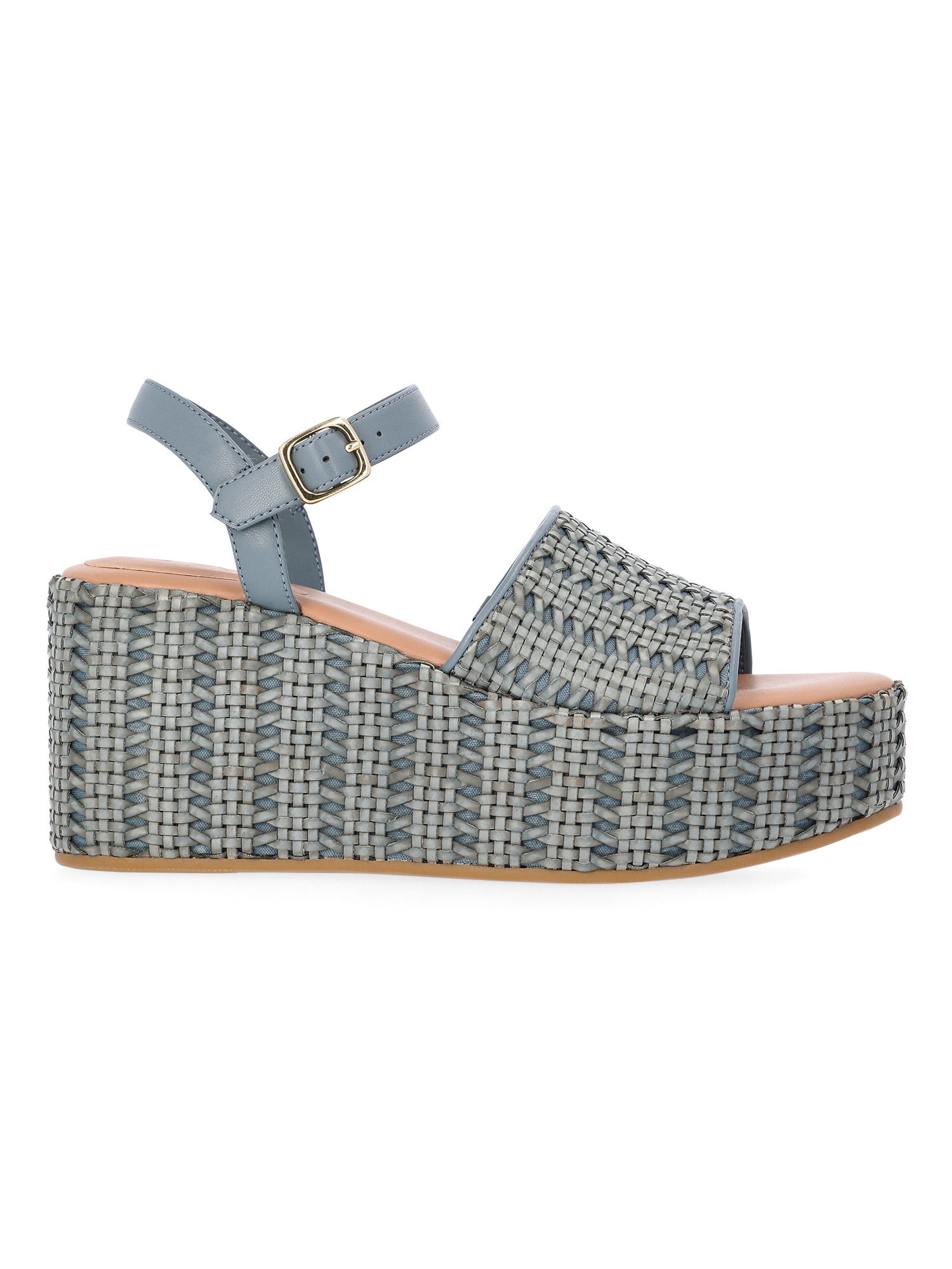 Time and Tru Women's Woven Wedge Heel Sandals