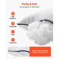 thumbnail image 2 of KFFKFF Set of 2 Decorative 18 x 18 in Pillow Inserts, Firm and Plush Square Cushions with Polyester Filling, White Throw Pillows with Zipper for Indoor Use on Beds, Sofas, and Living Rooms, 2 of 9