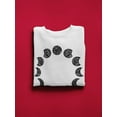 thumbnail image 3 of Phases Of The Moon In Circle Sweatshirt Men -Image by Shutterstock, Male Small, 3 of 4