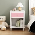thumbnail image 4 of Nightstand with Storage, White+Pink / High - Quality MDF, Good for Bedroom Decor, 4 of 5