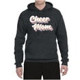 thumbnail image 2 of Wild Bobby Retro Cheer Mom Girl Sports Unisex Graphic Hoodie Sweatshirt, Heather Black, Medium, 2 of 5