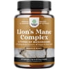 Natures Craft Lion’s Mane Complex Nootropic Brain Support Supplement with Shiitake and Reishi, 60 Ct