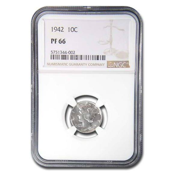 1942 Mercury Dime PF-66 NGC