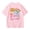 Z276 Pink, variant on Glisme Toddler Girls Back To School Tees Letter Print Short Sleeve Crew Neck Fall Breathable Girls T-Shirt Size 3-4 Years Black