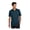Insignia Blue Heather, variant on Unisex Recharge Jersey Polo | Short Sleeve Collared Shirt for Men & Women, Casual Performance Polo for Work - Harbor Blue Heather L
