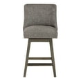 thumbnail image 6 of Granville 26" Swivel Counter Stool in Charcoal Fabric  with Gray Legs, 6 of 9