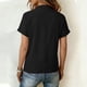 thumbnail image 3 of Tops de Manga Larga de Encaje para las Mujeres Más Tamaño Botón Cuello en V Color Sólido Suave Y Transpirable Blusa para Uso Diario Informal, 3 of 7