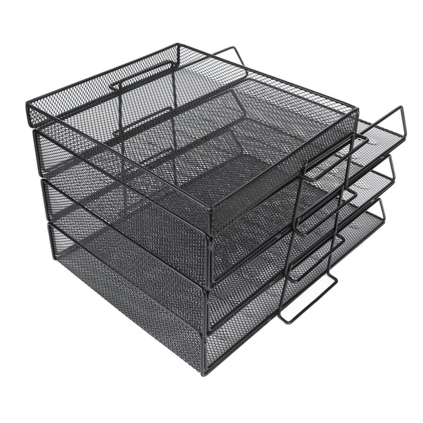 Estante Para Archivos De Escritorio, Diseño Hueco De Malla De Gran Capacidad Estante Para Archivos Resistente Y Duradero Diseño Separable Para La Oficina Para El Hogar Para El ANGGREK Otros