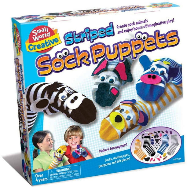 Striped Sock Puppets