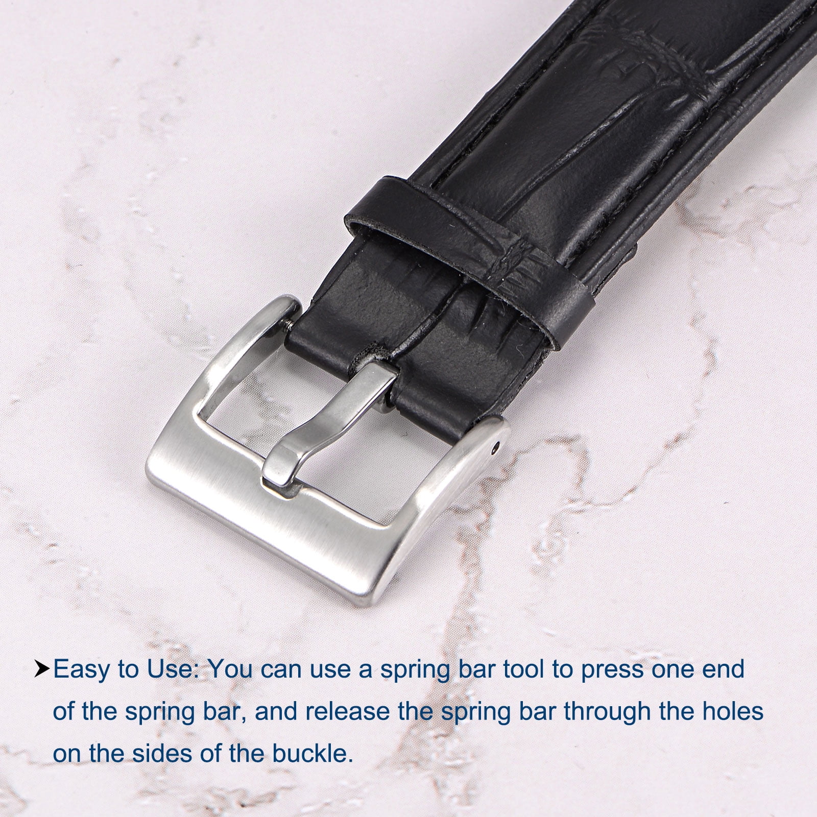 Unique Bargains  Watch Brushed SUS201 Broadside Type Buckle for Various Watch Bands 19x22 cm