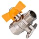 thumbnail image 1 of Válvula de bola de gas de cobre Palanca Macho Hembra Rosca de cierre Conector Tubo de H kusrkot Válvula de mango rojo, 1 of 6