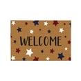 thumbnail image 2 of HCBY Patriotic Welcome Doormat, Independence Day Entry Rug, Star Pattern Design, Non-Slip Silicone Backing, Red White Blue Accents for Front Porch, 2 of 6