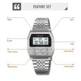 thumbnail image 4 of SKMEI Unisex Watch Slim Digital Wristwatch with Stainless Steel Bracelet, Stopwatch, Alarm, Countdown, Date and EL Backlight, Minimalist Style for Students, Work and Daily Wear, 4 of 6
