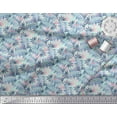 thumbnail image 3 of Soimoi Green Rayon Fabric Pecan Leaves Printed Fabric 1 Yard 58 Inch Wide, 3 of 3