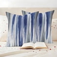 thumbnail image 3 of Abstract Navy Blue Outdoor Waterproof Pillow Covers, Vintage Grey Street Painting Art Decorative Square Throw Pillowcase Sofa Cushion Sham for Patio/Couch/Chair, 16"x16" 2 Pack, 3 of 8