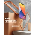 thumbnail image 2 of i-Blason Ares Series iPhone 12 Case/iPhone 12 Pro Case 6.1 inch (2020 Release), Dual Layer Rugged Clear Bumper Case for iPhone 12/iPhone 12 Pro with Built-in Screen Protector (Orange), 2 of 10