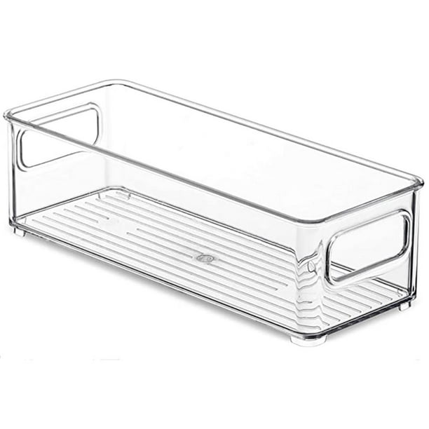 Caja Organizadora Para Nevera, Bandeja De Almacenamiento, Contenedor Apilable De Plástico Transparente, Ahorrador De Espacio Para Nevera, Armario De Cocina Y Encimera Vogacara HA035356-00