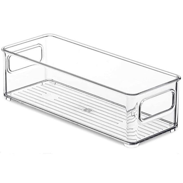 Caja Organizadora Para Nevera, Bandeja De Almacenamiento, Contenedor Apilable De Plástico Transparente, Ahorrador De Espacio Para Nevera, Armario De Cocina Y Encimera Inevent HA035356-00