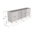 thumbnail image 2 of Meble Furniture Brandy 3D3S Sideboard, 2 of 5