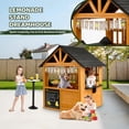 thumbnail image 4 of Ktaxon Wooden Outdoor Playhouse Lemonade Stand w/ Split Door, Pretend BBQ Grill Set, 50pcs Accessories, Ages 3-8, Light Brown, 4 of 9