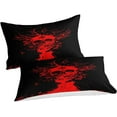 thumbnail image 2 of Skeleton Duvet Cover With Pillowcases Gothic Print Bedding With Zipper Closure Soft Microfiber Duvet Cover Single, 2 of 5