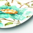 thumbnail image 2 of Designart 'fleurs Dorées' Art Mural Rond en Métal Style Ferme, 2 of 3