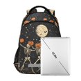 thumbnail image 7 of FORMRS Unisex Backpack Elementary School Travel Bookbag with Reflective Stripes, Black Halloween Dancing Skeleton, 7 of 7