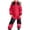 Red, variant on Boys Ski Snowsuit Winter Thermal Overall - Windproof Water-proof Snowsuit with Removable Hood Outdoor Softshell Insulated Mud Suit