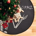 thumbnail image 5 of GZHJMY Skull Christmas Tree Mat, Round Christmas Tree Stand Mat Decoration for Holiday Party Home Christmas Day Ornaments Floor Door, 28.3", 5 of 6