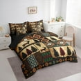 thumbnail image 4 of Manfei Tribal Hippie Aztec Twin Bedding Sets 7-Piece for Men, Rustic Reindeer Moose Bedding Comforter Set, Retro Western Patchwork Reversible Sheet Sets, Breathable Home Decor, 4 of 8