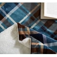 thumbnail image 3 of Merrylife Teen Adult Plaid Fleece Fabric Plush Washable Throws, White, 3 of 6