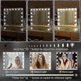 thumbnail image 2 of Hollywood 15 LED Lighted Makeup Mirror Light - 3 Adjustable Lights - USB Rechargeable - - White - 58 x 46 cm (Only light bulbs), 2 of 4
