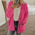 thumbnail image 2 of Womens Sherpa Cardigan Sweaters Teddy Soft Cozy Long Sleeve Button Down Fleece Jacket With Pockets Fall Winter, 2 of 6