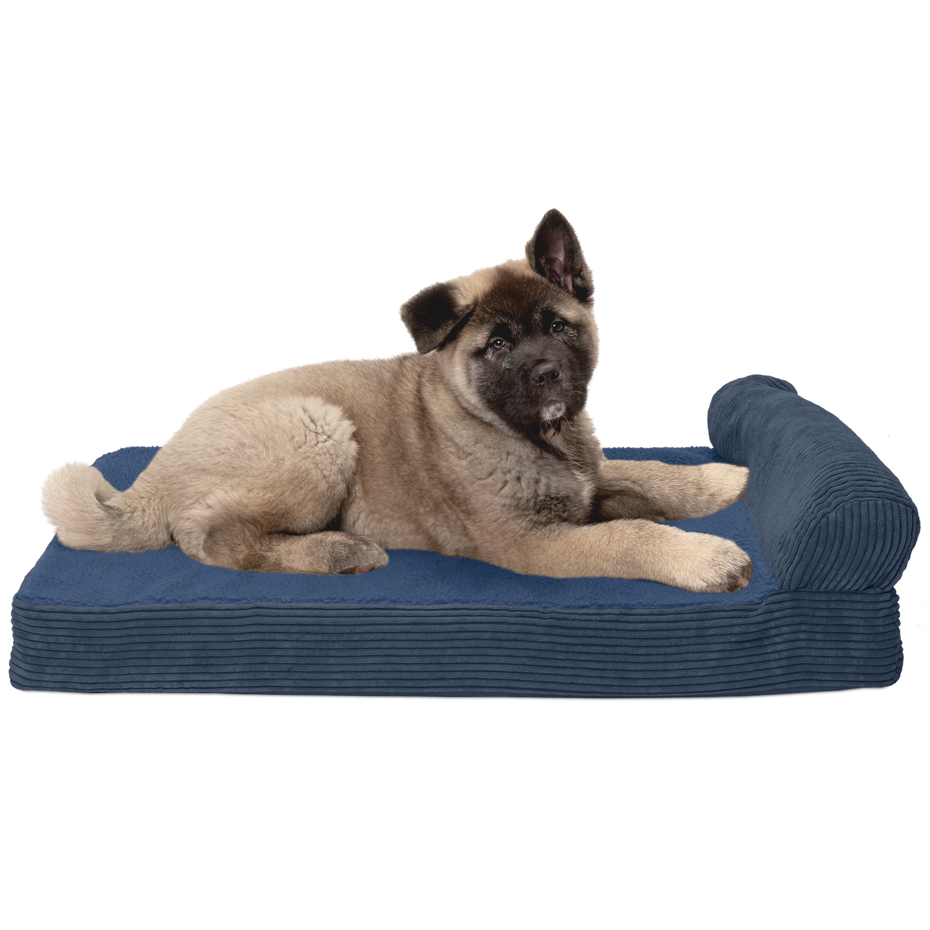FurHaven Pet Dog Bed Cooling Gel Memory Foam Orthopedic Faux Fleece