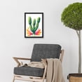 thumbnail image 2 of Colourful Cactus Plant In Flower Painting Artwork Framed Wall Art Print A4, 2 of 4