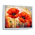 thumbnail image 2 of Designart "Dreams Of Vibrant Red And Yellow Poppy Fields" Poppies Floater Framed Canvas Prints, 2 of 5
