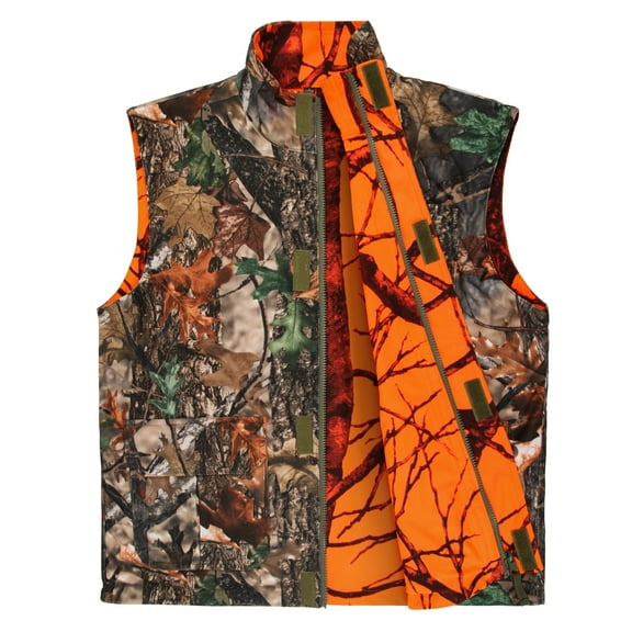 GUGULUZA Orange Camo Hunting Vest, Game Vest for Outdoor Fishing Hiking Camping Mountaineering, 2XL