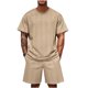 thumbnail image 2 of Ceisia Men's Loose Fit Jacquard 2-Piece Set Crew Neck Short Sleeve T-Shirt with Elastic Waist Drawstring Shorts Gifts, 2 of 6