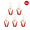 Anchora Red 5-Pack, variant on Portable Folding Travel Clothes Hangers, Non Slip Expandable Packing Essentials Drying Rack with Ergonomic Contour Smooth Edge Design, Macaron Color Palette